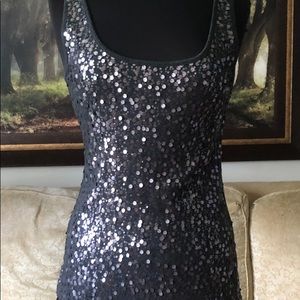 COPY - Old Navy Dark gray and chrome sequin tank top